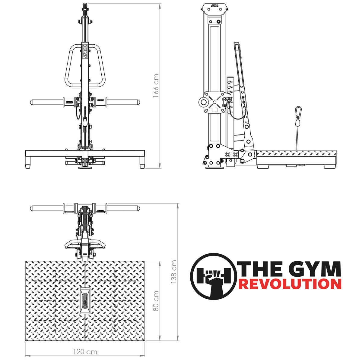 ATX® Cable Pulley Belt Squat - BSM-760