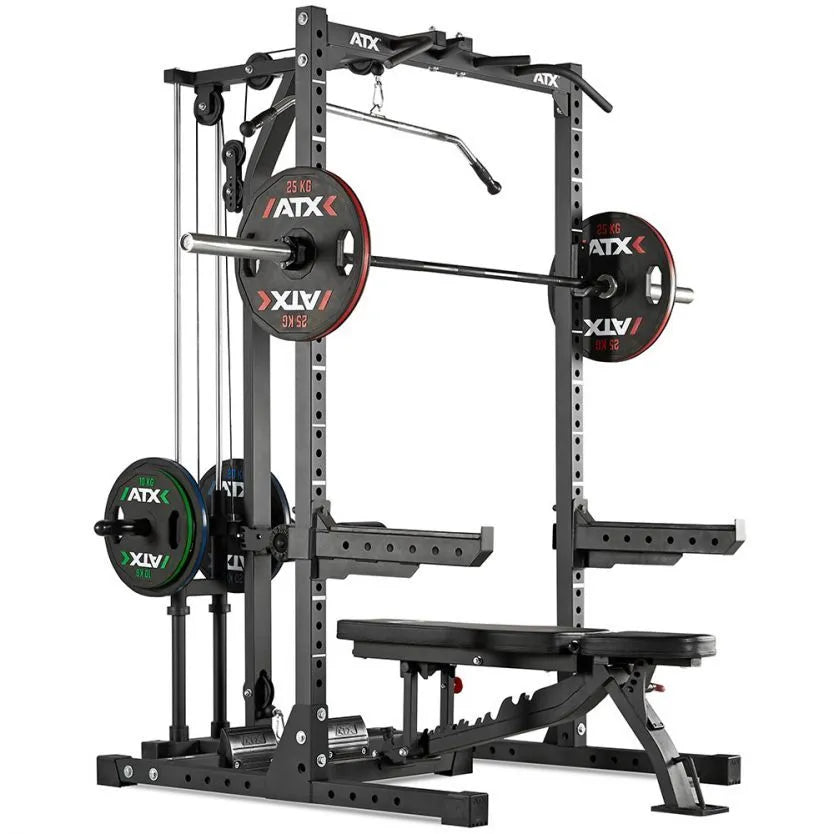  ATX Half Rack HRX-620 With Plate Load Lat Pulldown
