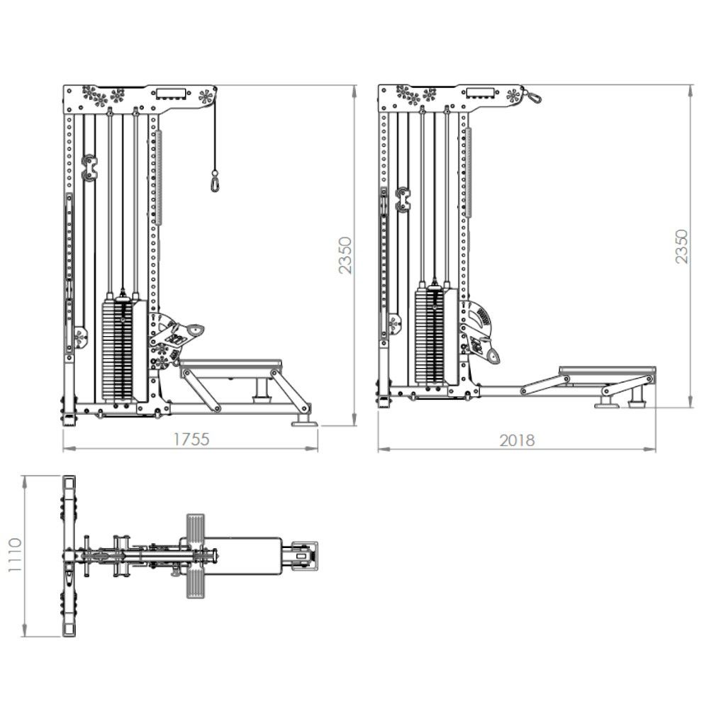  ATX Trinity Lat Pulldown/ Seated Row LSW-850