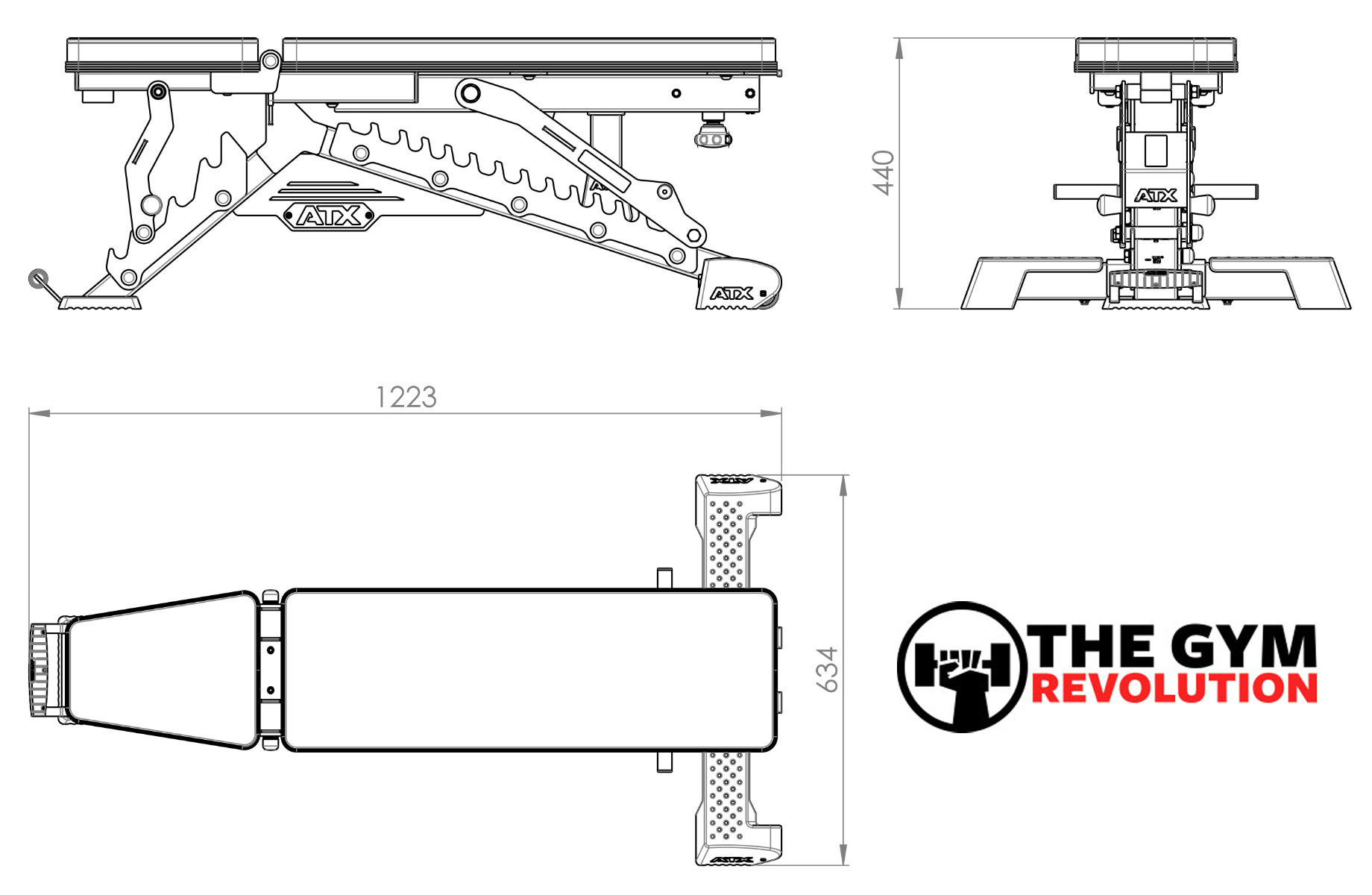  ATX Warrior Adjustable Bench MBX-750 Mk2