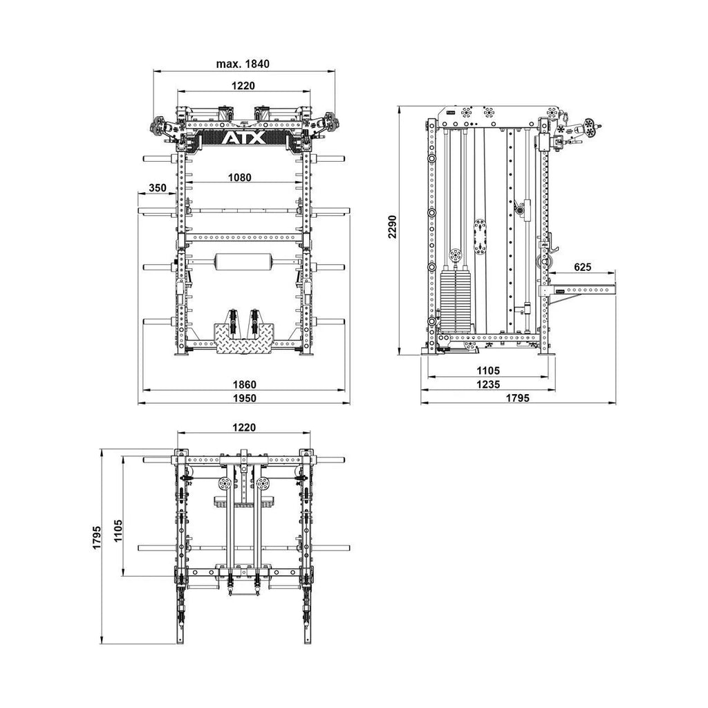  ATX Multi-Pull Half Rack MPHR-780