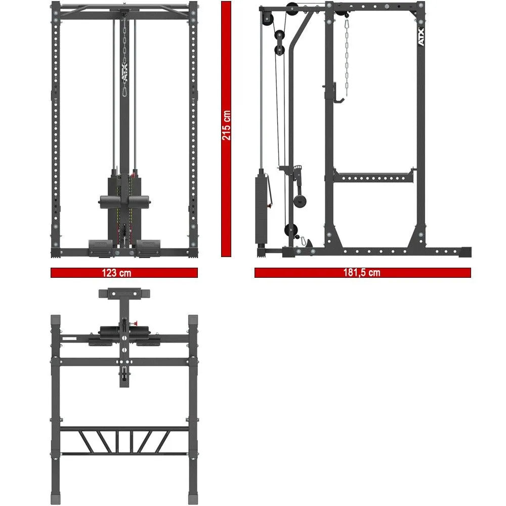  ATX Power Rack PRX-720 + LTO-650 Stack-Weight Lat Pulldown