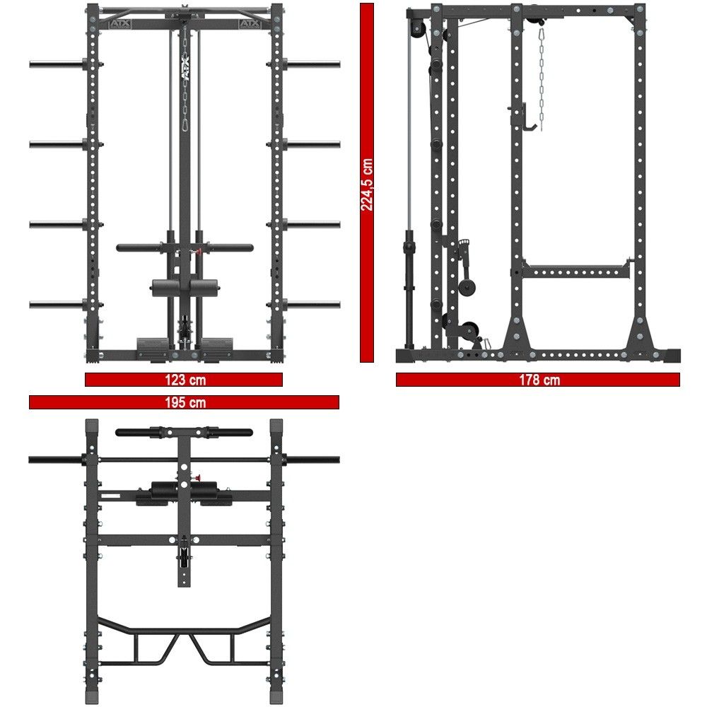  ATX Power Cage PCX-755 + Plate-Load Lat Pulldown