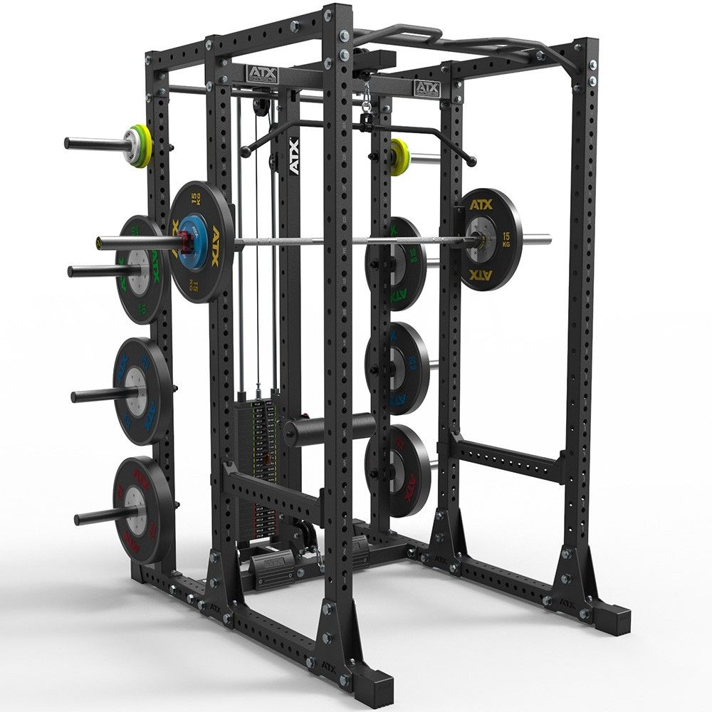  ATX Power Cage PCX-755 + Stack Weight Lat Pulldown + Dip Bars