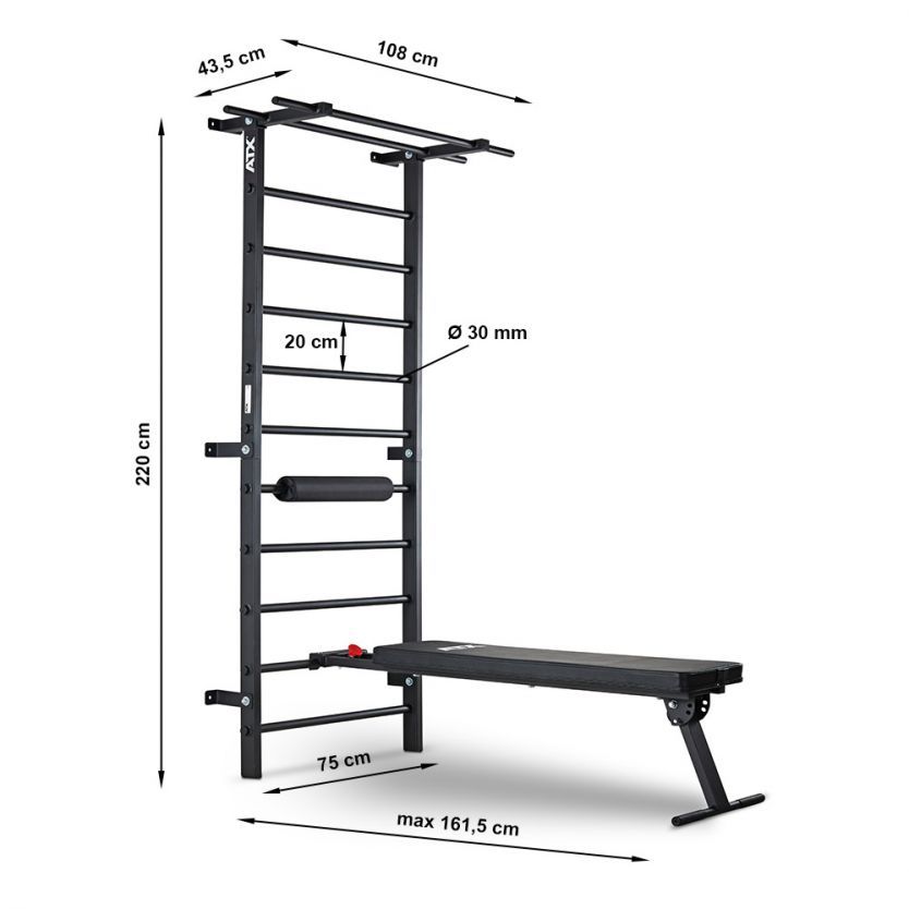  ATX Swiss Wall Bar Gym With Bench - WBG-500