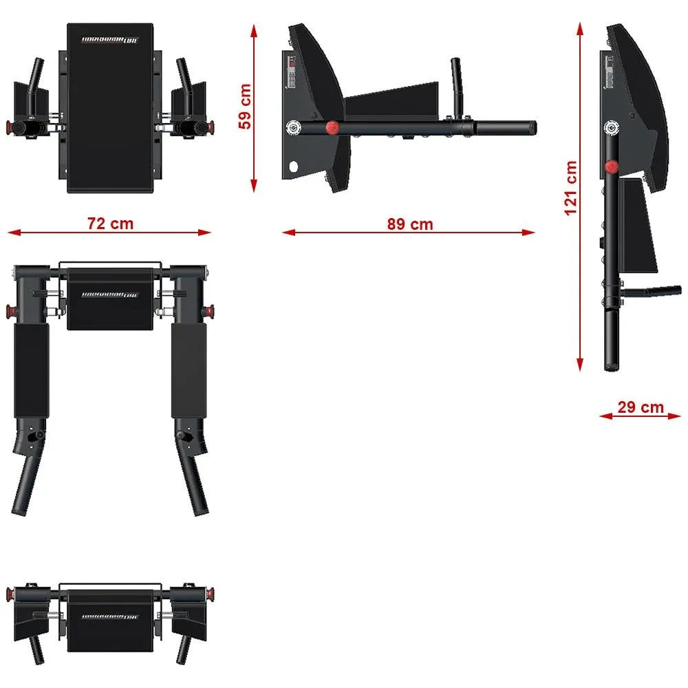  ATX Foldable Wall-Mount Dip & Vertical Knee Raise VKR-750