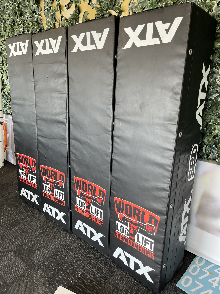  ATX Strongman Log Drop Pads (Pair) - Own Logo Option