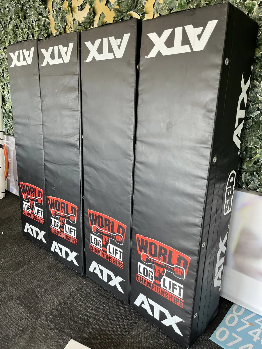  ATX Strongman Log Drop Pads (Pair) - Own Logo Option
