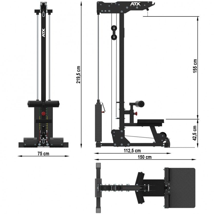 ATX Weight-Stack Lat Pulldown/ Low Row LSW-750