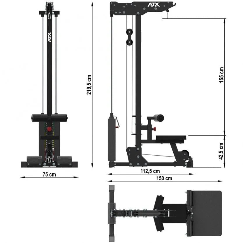  ATX Weight-Stack Lat Pulldown/ Low Row LSW-750