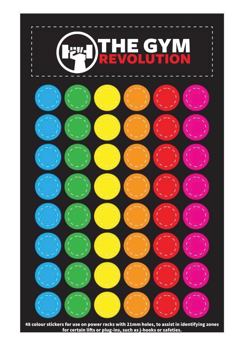 Gym Rack Hole-Marking Sticker Pack