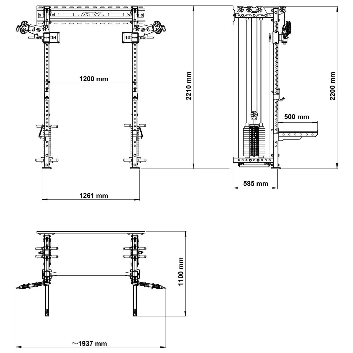  ATX Wall-Mount Cable Rack - WCR-600